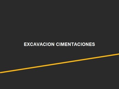 Excavación para Cimentaciones