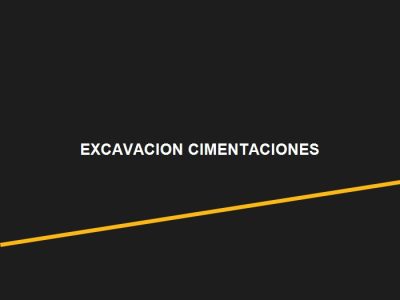 Excavación para Cimentaciones