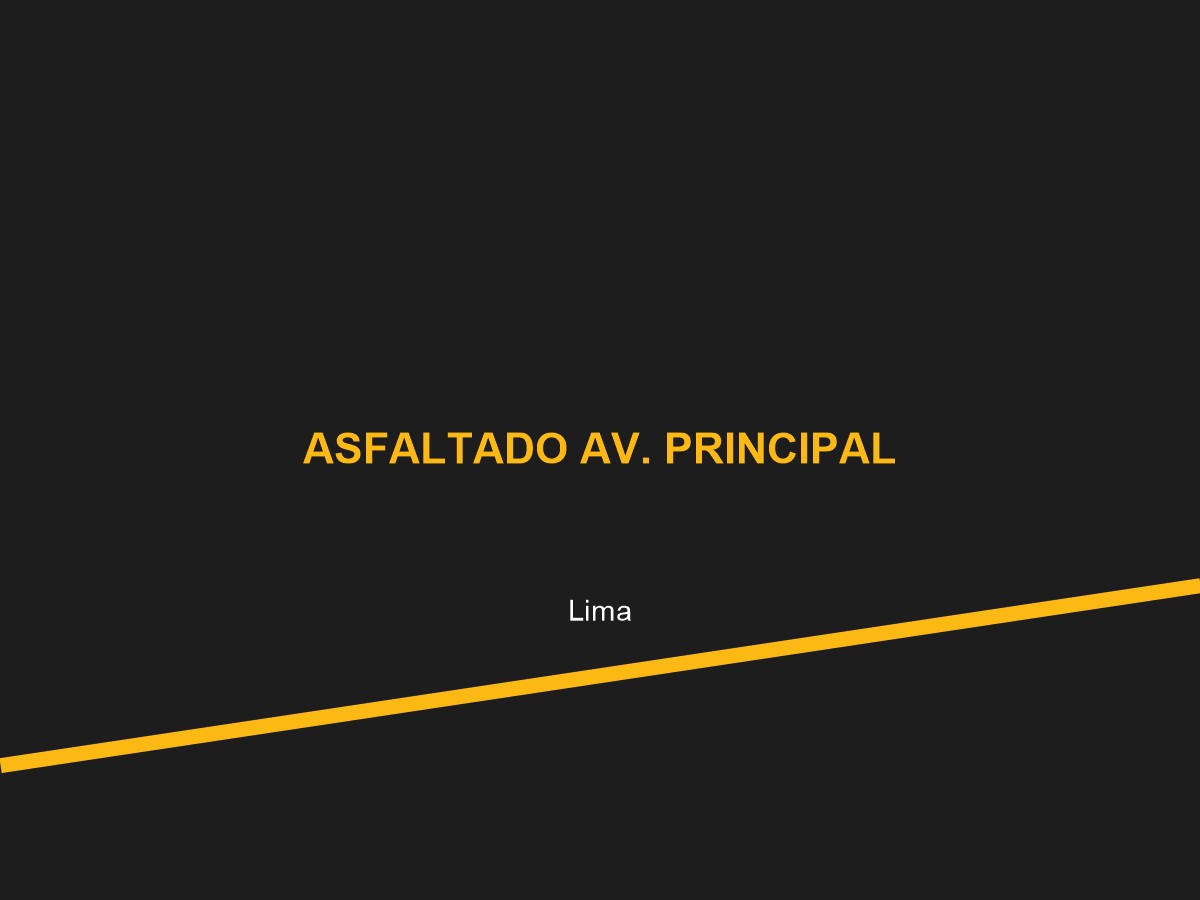Asfaltado de Av. Principal