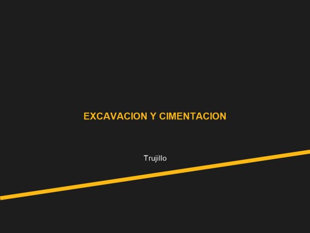 Excavación y Cimentación