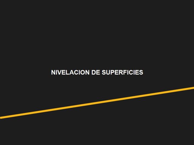 Nivelación de Superficies